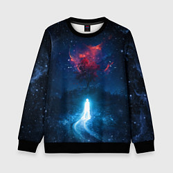 Свитшот детский Душа идущая в космос Soul space Z, цвет: 3D-черный