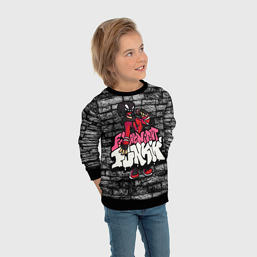 Детский свитшот Friday Night Funkin A G O T I / 3D-Черный – фото 3