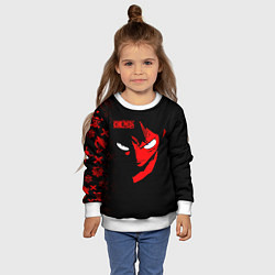 Свитшот детский Взгляд Луффи One Piece, цвет: 3D-белый — фото 2