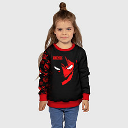 Свитшот детский Взгляд Луффи One Piece, цвет: 3D-красный — фото 2