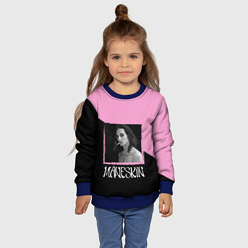 Детский свитшот Maneskin Domiano / 3D-Синий – фото 4