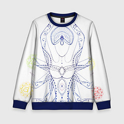 Свитшот детский Медитация, цвет: 3D-синий