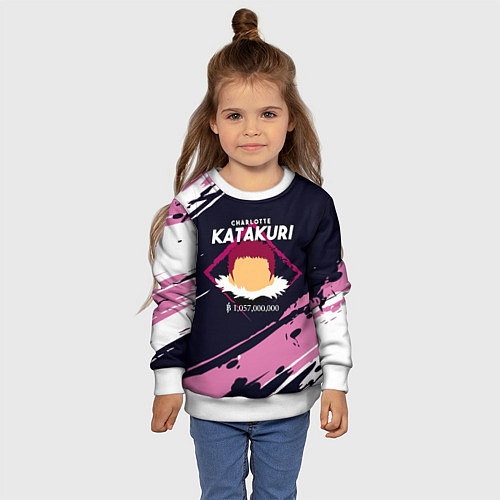Детский свитшот Шарлотта Катакури One Piece / 3D-Белый – фото 4