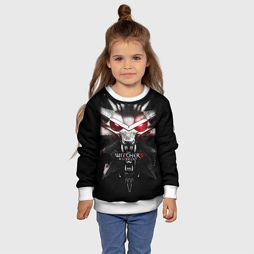 Детский свитшот THE WITCHER LOGO / 3D-Белый – фото 4