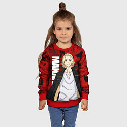 Свитшот детский Мики, Мандзиро Сано, цвет: 3D-красный — фото 2