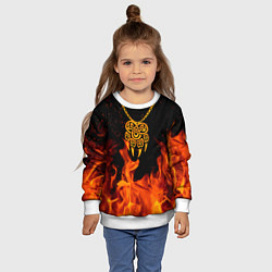 Свитшот детский ПЕЧАТЬ ВЕЛЕСА КУЛОН, цвет: 3D-белый — фото 2