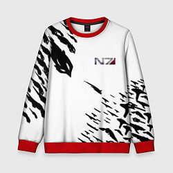 Свитшот детский MASS EFFECT ПОСЛЕДНИЙ БОЙ БЕЛ, цвет: 3D-красный