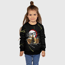 Свитшот детский КЛИНОК РАССЕКАЮЩИЙ ДЕМОНОВ ЗЕНИТСУ Z, цвет: 3D-черный — фото 2