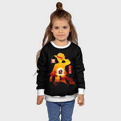 Свитшот детский Манки Д Луффи пираты Соломенной Шляпы, цвет: 3D-белый — фото 2