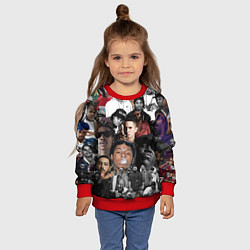 Свитшот детский Короли Рэпа KING RAP, цвет: 3D-красный — фото 2