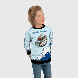 Свитшот детский Nautilus Pompilius океан, цвет: 3D-черный — фото 2