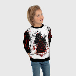 Свитшот детский VALKNUT RUNES Z, цвет: 3D-черный — фото 2