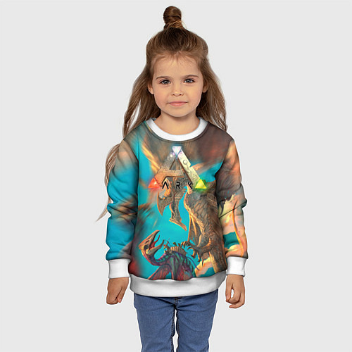 Детский свитшот Ark Survival АРК СУРВИВАЛ Z / 3D-Белый – фото 4