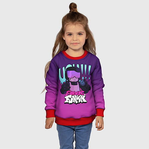 Детский свитшот Сержант Джон Капитан / 3D-Красный – фото 4