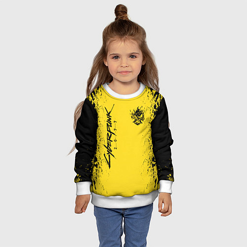 Детский свитшот CYBERPUNK 2077 КИБЕРПАНК 2077 / 3D-Белый – фото 4