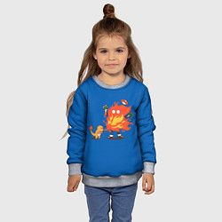 Свитшот детский Строптивый Чермандер, цвет: 3D-меланж — фото 2