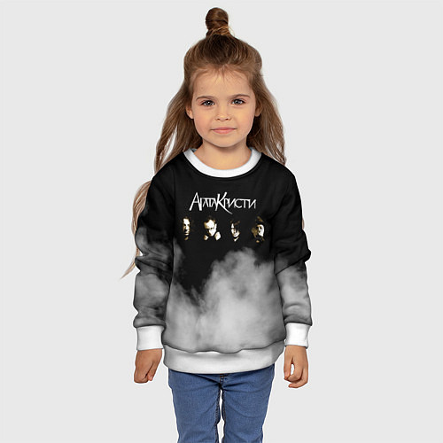 Детский свитшот Агата Кристи группа / 3D-Белый – фото 4