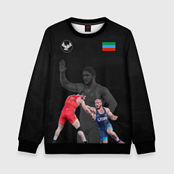 Свитшот детский Dagestan wrestling team, цвет: 3D-черный