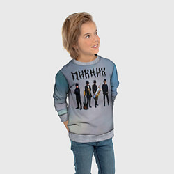Свитшот детский Пикник группа, цвет: 3D-меланж — фото 2