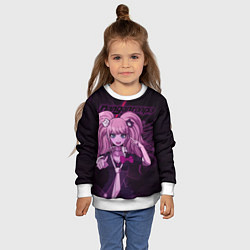 Свитшот детский Джунко Эношима Данганронпа, цвет: 3D-белый — фото 2