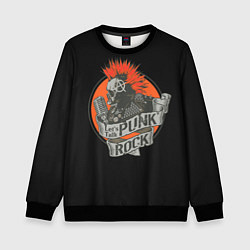 Свитшот детский Punk Rock, цвет: 3D-черный