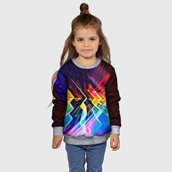 Свитшот детский Цифровая радуга, цвет: 3D-меланж — фото 2