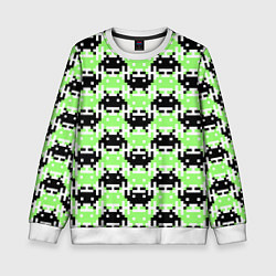 Свитшот детский Space Invaders Old game Z, цвет: 3D-белый