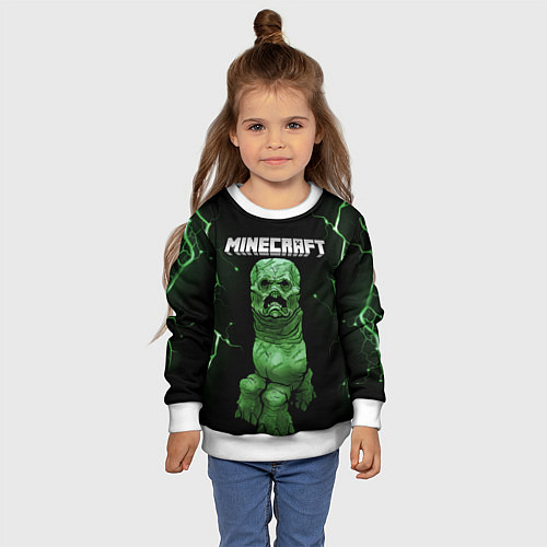 Детский свитшот CREEPER 3D MINECRAFT 3D Z / 3D-Белый – фото 4