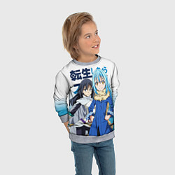 Свитшот детский TenSura, Румиру и Сидзуэ, цвет: 3D-меланж — фото 2