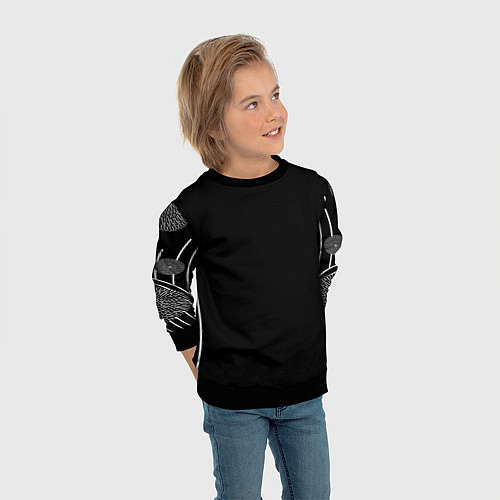 Детский свитшот ВАЛЬХАЛЛА БАНДА / 3D-Черный – фото 3