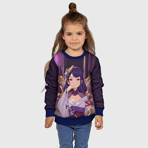 Детский свитшот БААЛ BAAL ГЕНШИН / 3D-Синий – фото 4