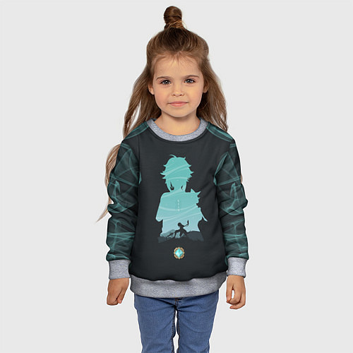 Детский свитшот XIAO СЯО ГЕНШИН / 3D-Меланж – фото 4