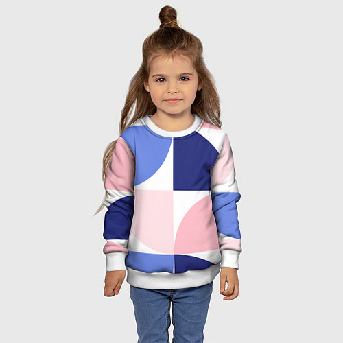 Детский свитшот Узоры / 3D-Белый – фото 4