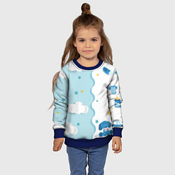 Свитшот детский Слоник с Шариком, цвет: 3D-синий — фото 2