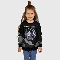 Свитшот детский Space X, цвет: 3D-черный — фото 2