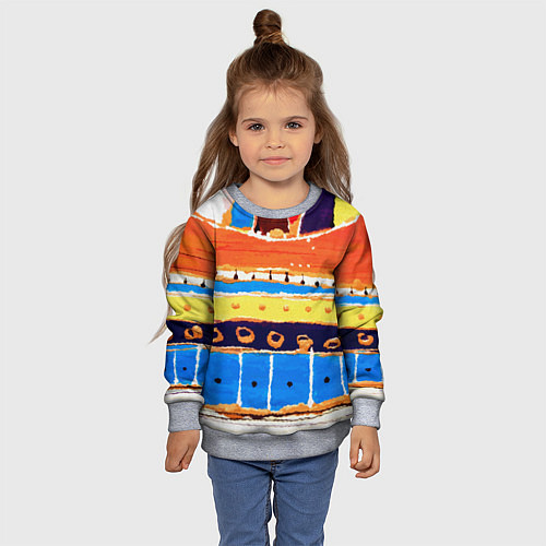 Детский свитшот Морской круиз / 3D-Меланж – фото 4