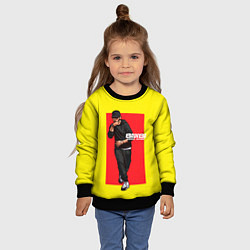 Свитшот детский Стильный Эминем, цвет: 3D-черный — фото 2