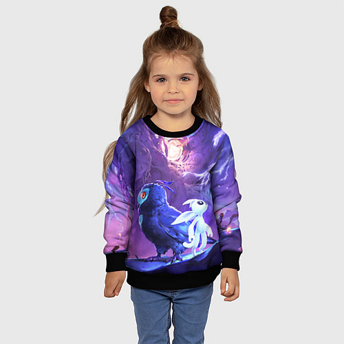 Детский свитшот Spirit Ori Дух Ори / 3D-Черный – фото 4