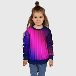 Свитшот детский Фиолетово-малиновый градиент, цвет: 3D-синий — фото 2