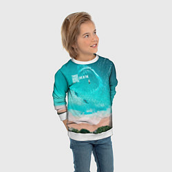 Свитшот детский Shark in sea, цвет: 3D-белый — фото 2