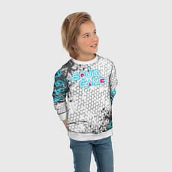 Свитшот детский Игра в кальмара, цвет: 3D-белый — фото 2