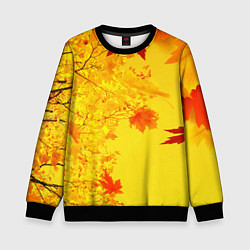 Свитшот детский ОСЕННИЕ ЦВЕТА ЗОЛОТАЯ ОСЕНЬ, цвет: 3D-черный