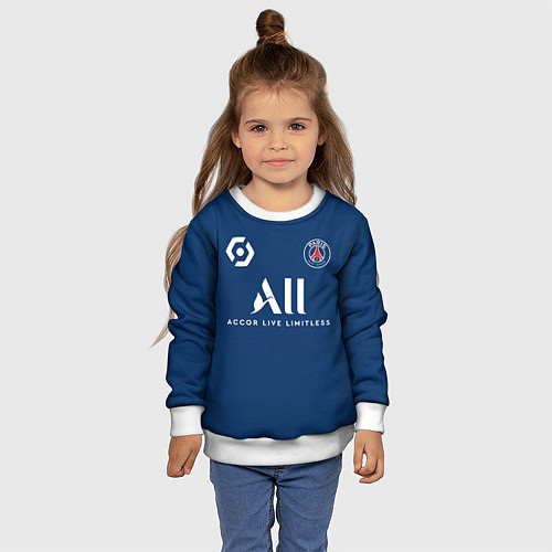 Детский свитшот Неймар ПСЖ форма 20212022 / 3D-Белый – фото 4