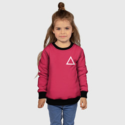 Свитшот детский Треугольник, цвет: 3D-черный — фото 2