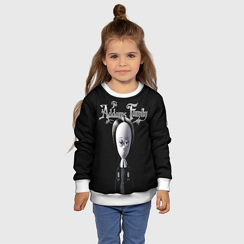 Детский свитшот Семейка Аддамс Addams Family / 3D-Белый – фото 4