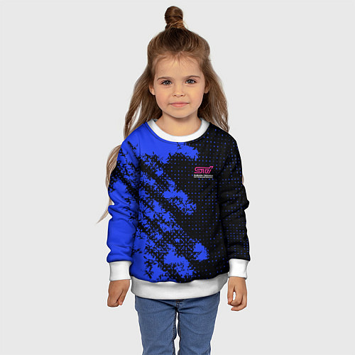 Детский свитшот SUBARU STI СУБАРИСТ / 3D-Белый – фото 4