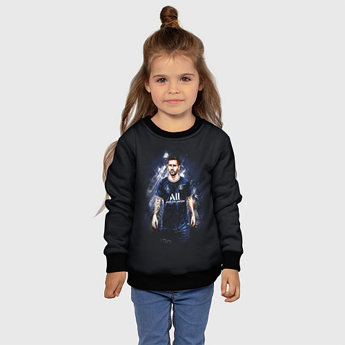 Детский свитшот Lionel Messi Paris Saint-Germain / 3D-Черный – фото 4