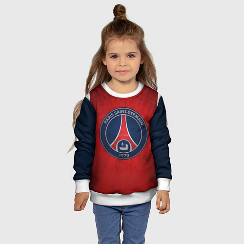 Детский свитшот Paris Saint-Germain / 3D-Белый – фото 4