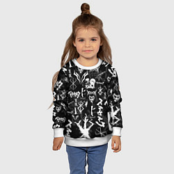 Свитшот детский BERSERK SYMBOL LOGO БЕРСЕРК СИМВОЛИКА ПАТТЕРН, цвет: 3D-белый — фото 2