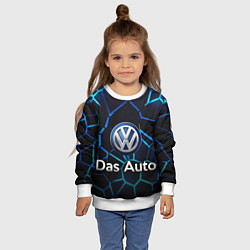 Свитшот детский Volkswagen слоган Das Auto, цвет: 3D-белый — фото 2